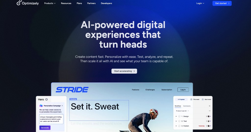 Optimizely website.
