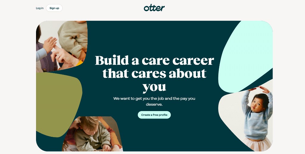 Otter's website homepage.