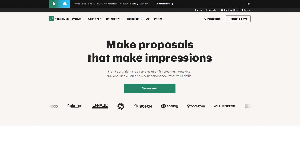 PandaDoc's website.