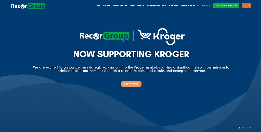 Recor Group homepage.
