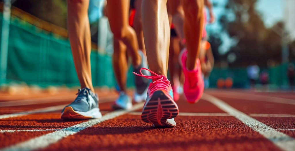 Runners in the Olympic games. 