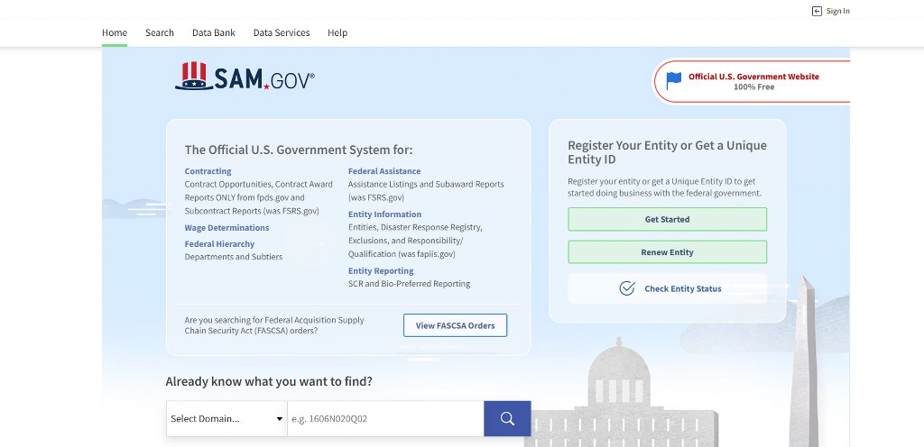 SAM website.