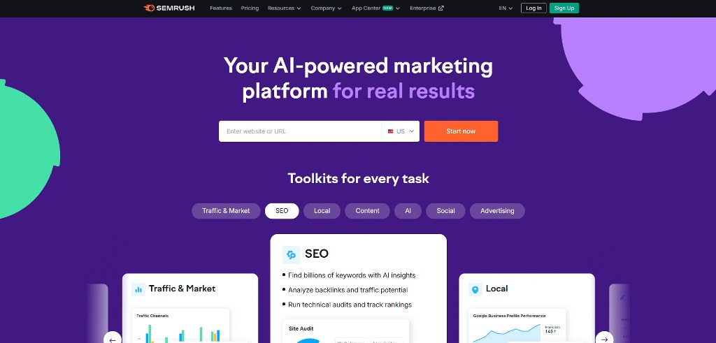 SEMrush's website.