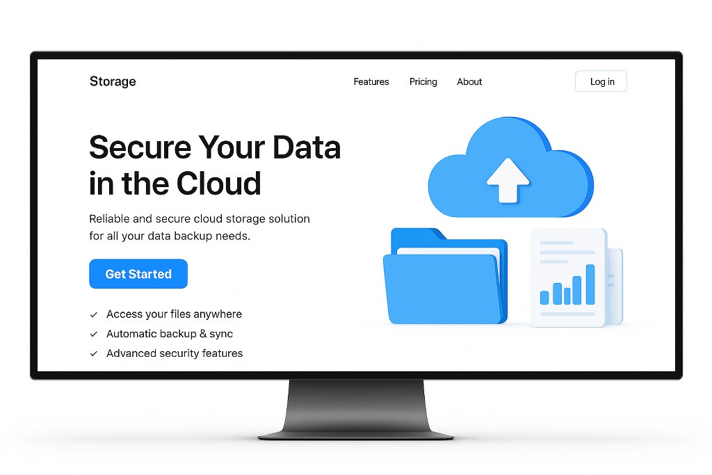 Saas website dealing with data storage.