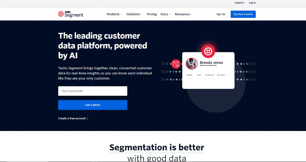 Segment website.