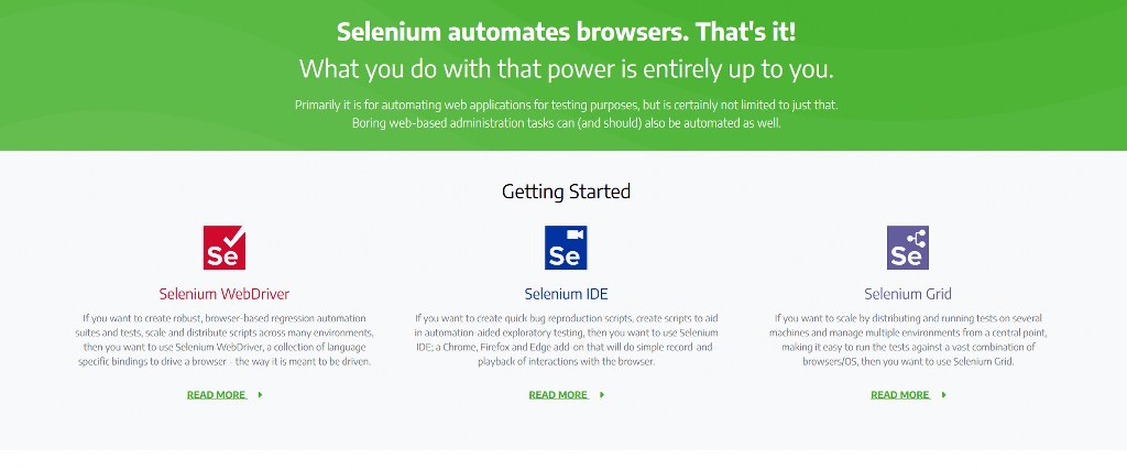 Selenium website.
