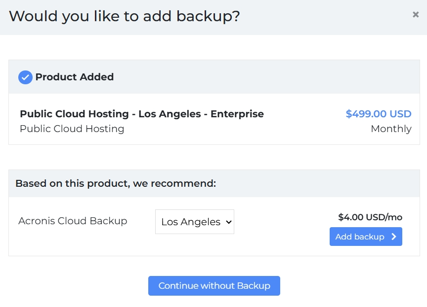 Backup configurations