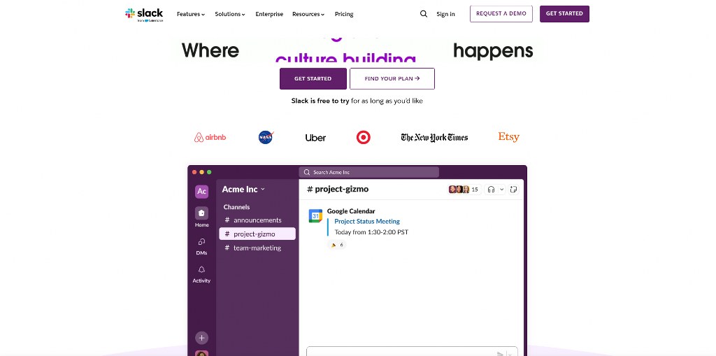 Slack's website.