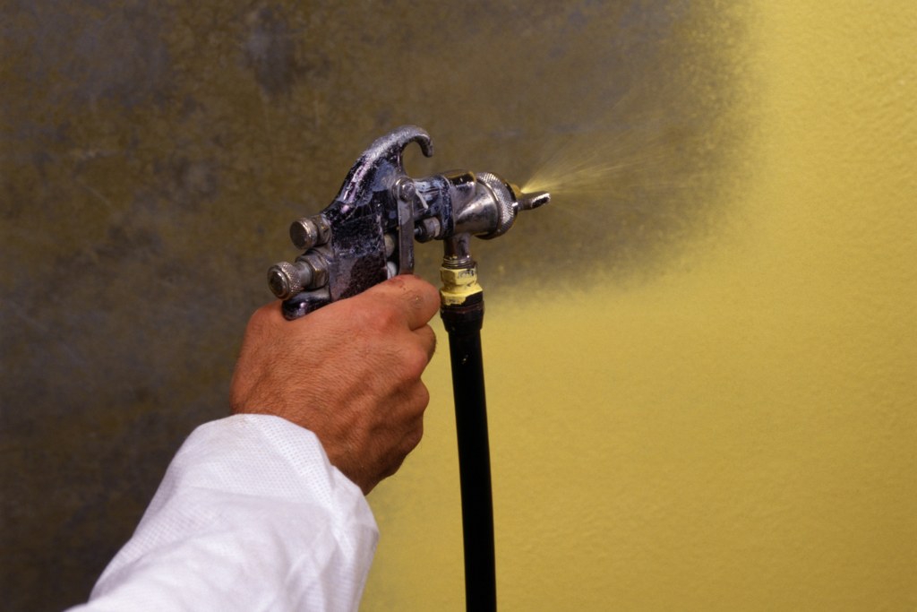 Spray Painting Closeup.