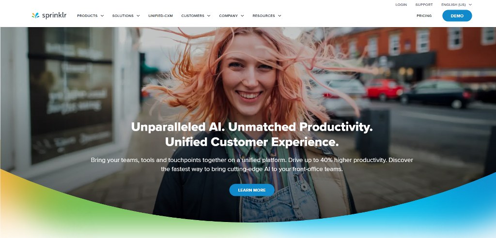 Sprinklr website.