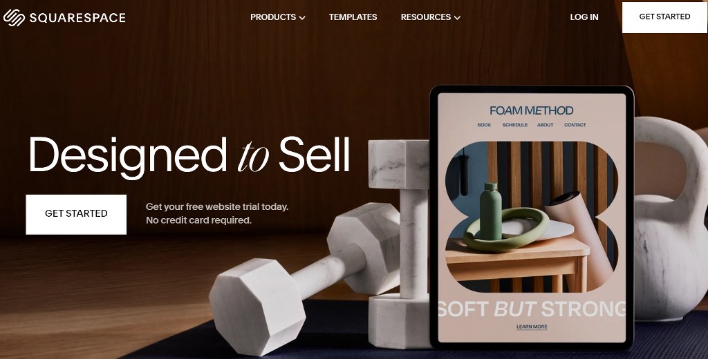 Squarespace homepage.