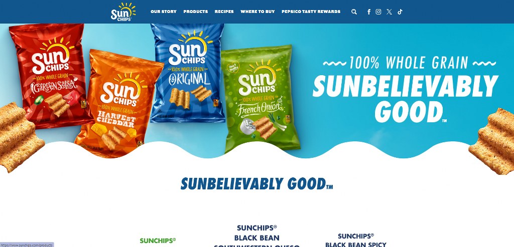 SunChips' website.