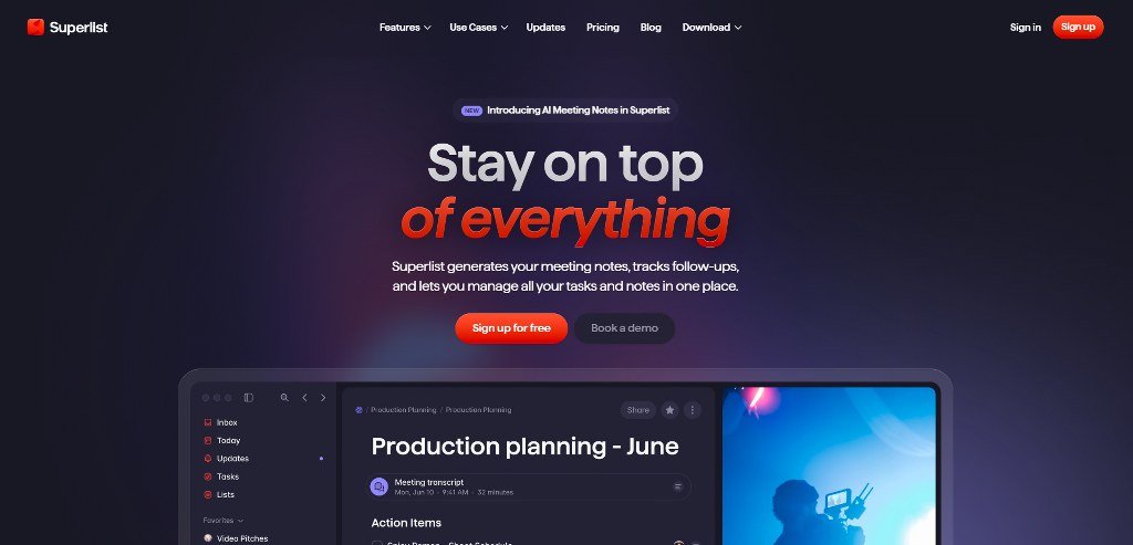 Superlist's website.