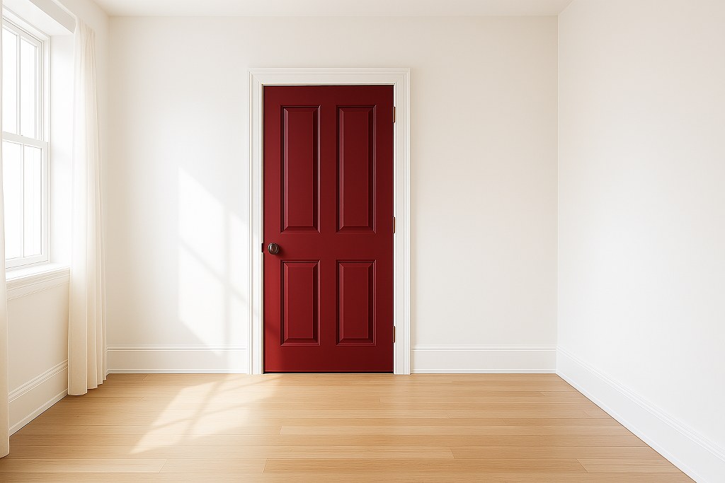 Th door of a room closed to keep away noise and distraction.