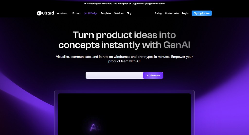Uizard website.