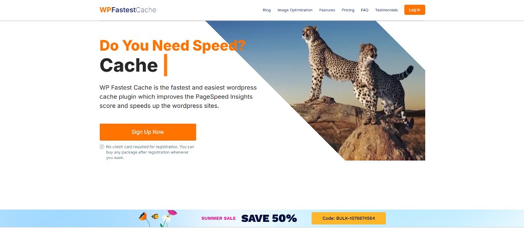 WP Fastest Cache's website.