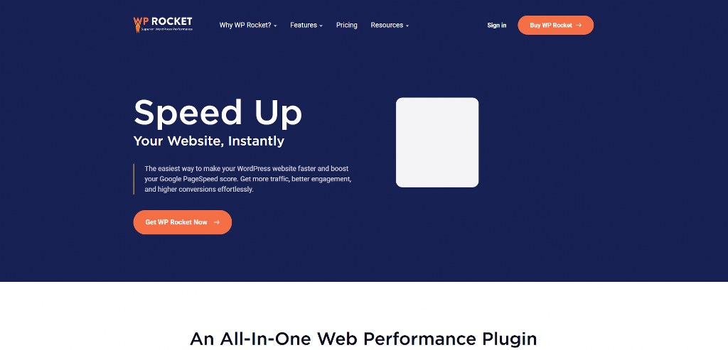 WP Rocket's website.