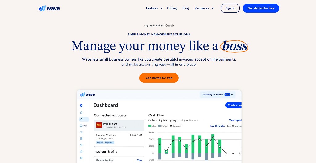 Wave homepage.