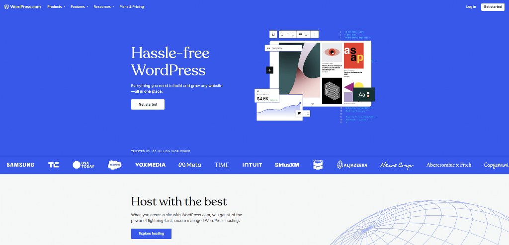 WordPress' website.