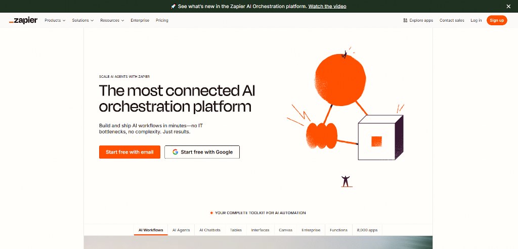 Zapier's website.