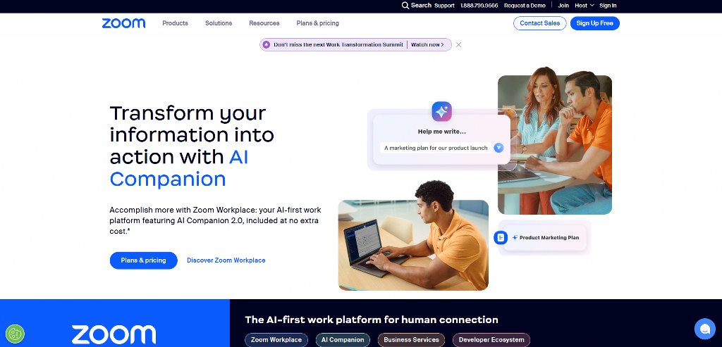 Zoom's website.
