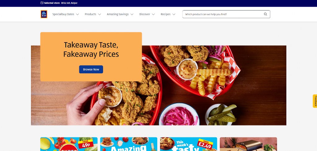 Aldi's website.