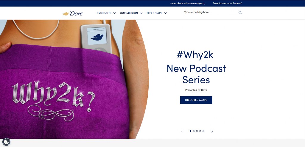 Dove’s website.