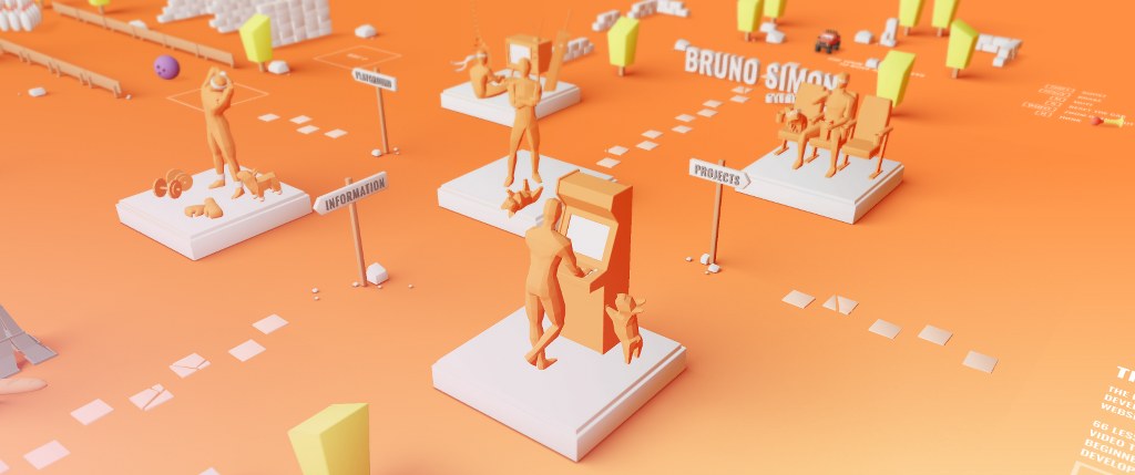 3D experience of Bruno Simon Website