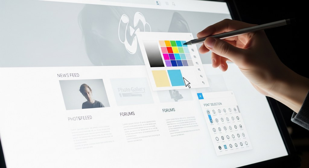 A Developer is customizing the website template