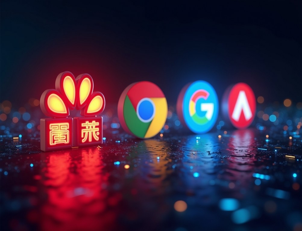 A collage of search engine logos, with regional engines like Baidu and Yandex featured prominently over Google.