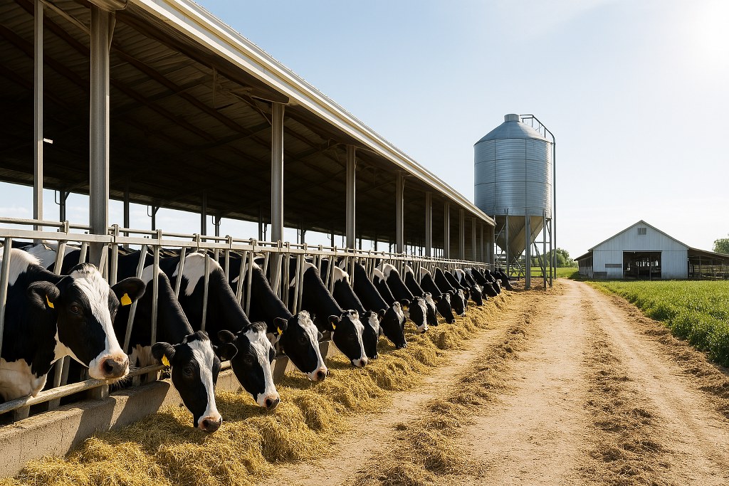 A dairy farm.