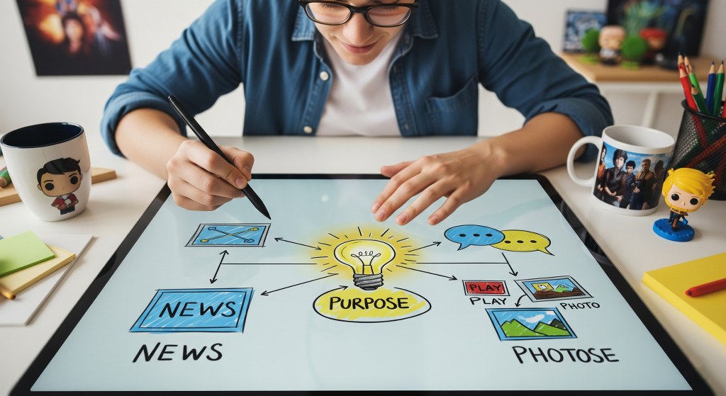 A developer is drawing a plan of website creation