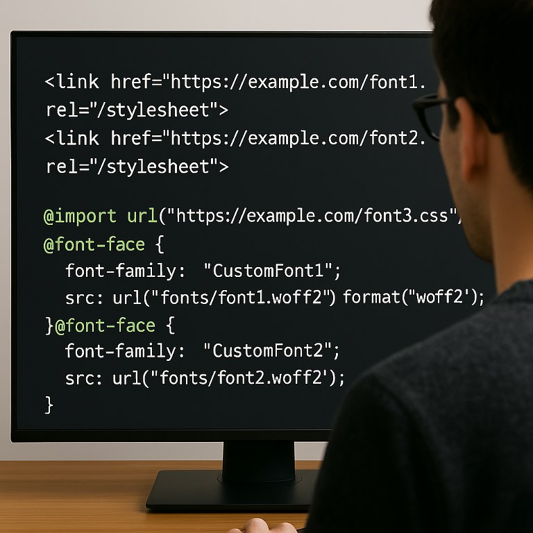 A developer writing HTML scripts.