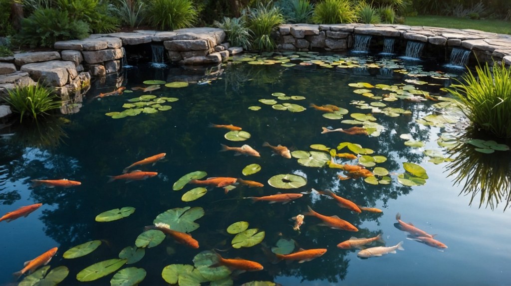 A fish pond.