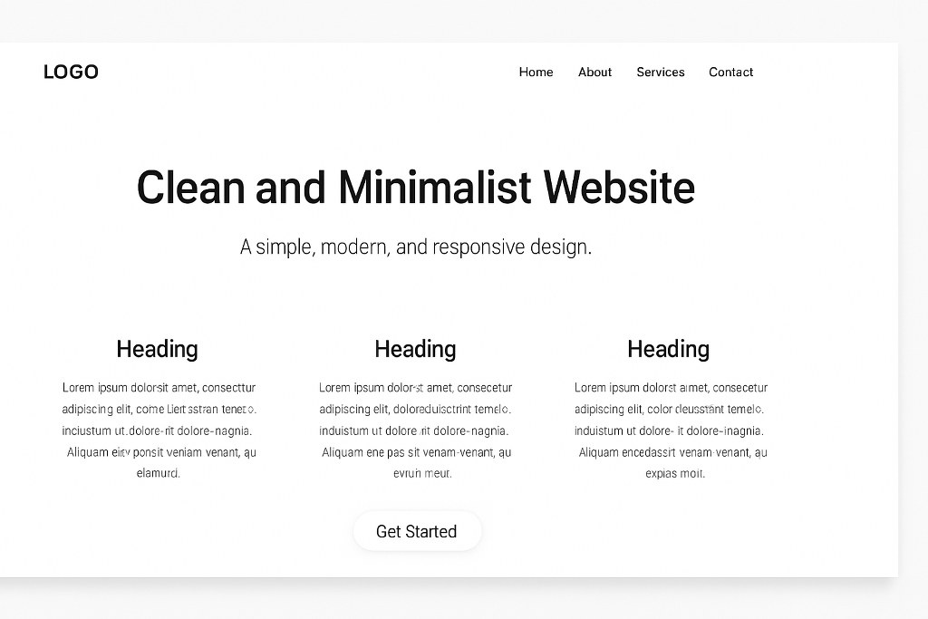 A minimalist website design.