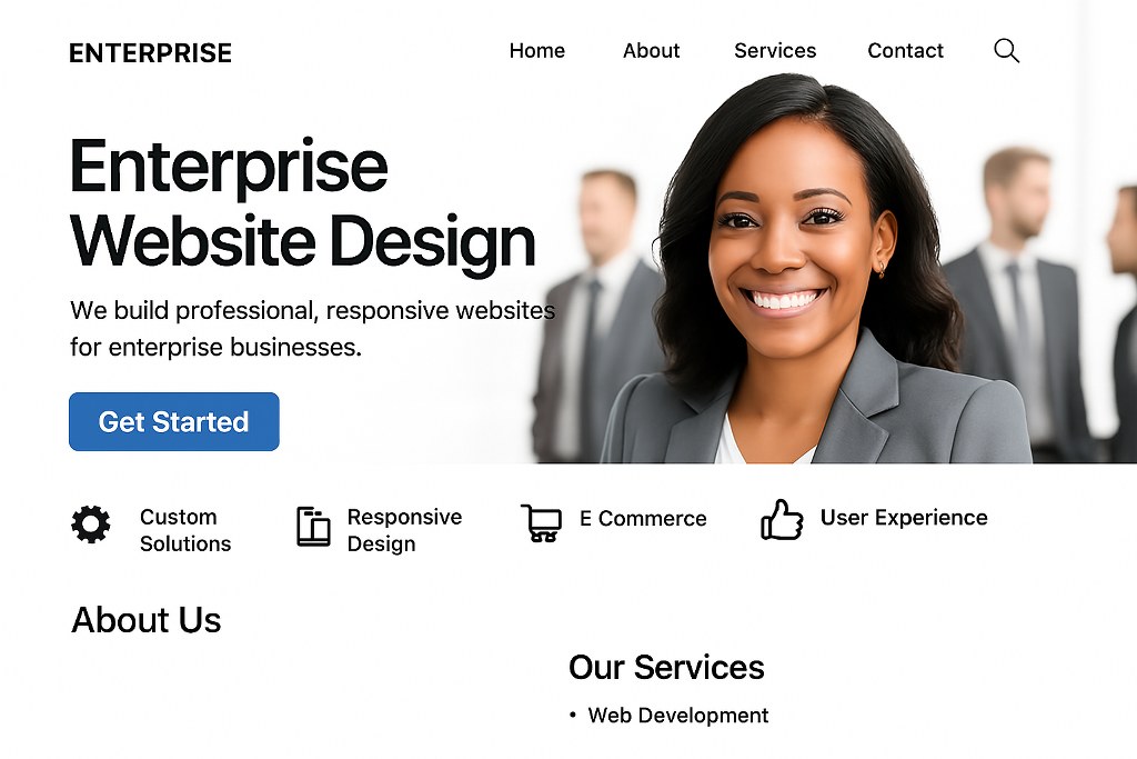 A sample enterprise website design site.