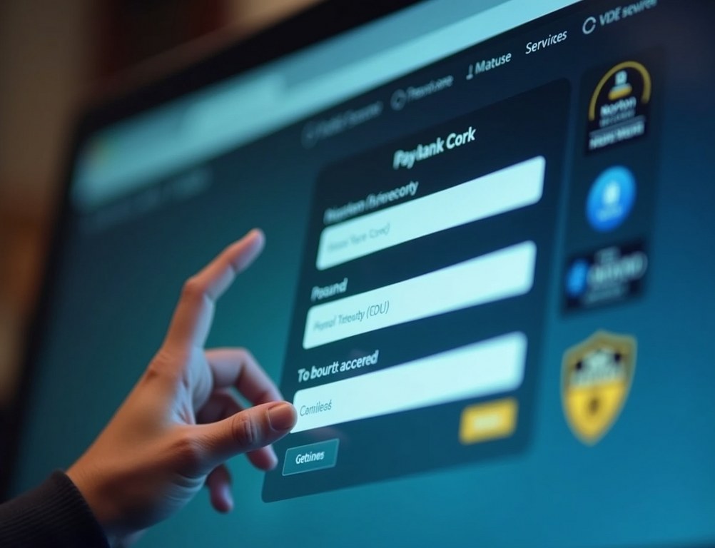 A secure checkout form with a visible SSL padlock icon and security seals to build customer trust.