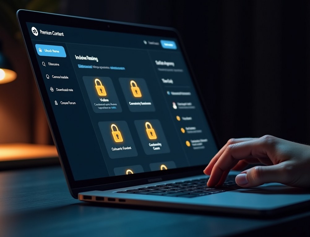 A user about to unlock exclusive content on a premium membership website.