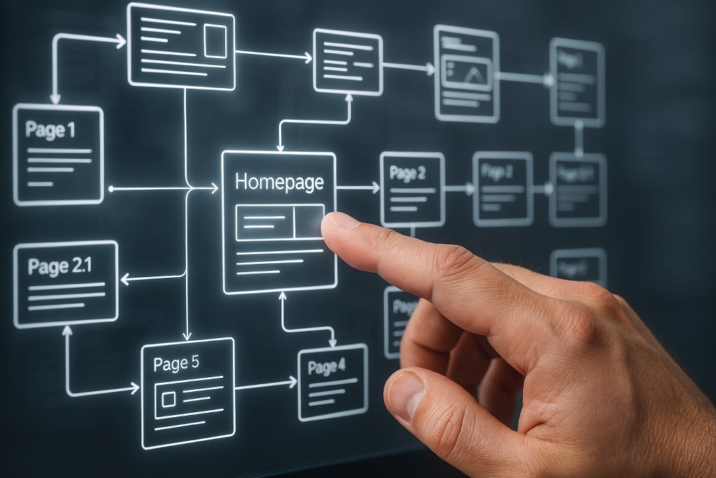 A website layout.