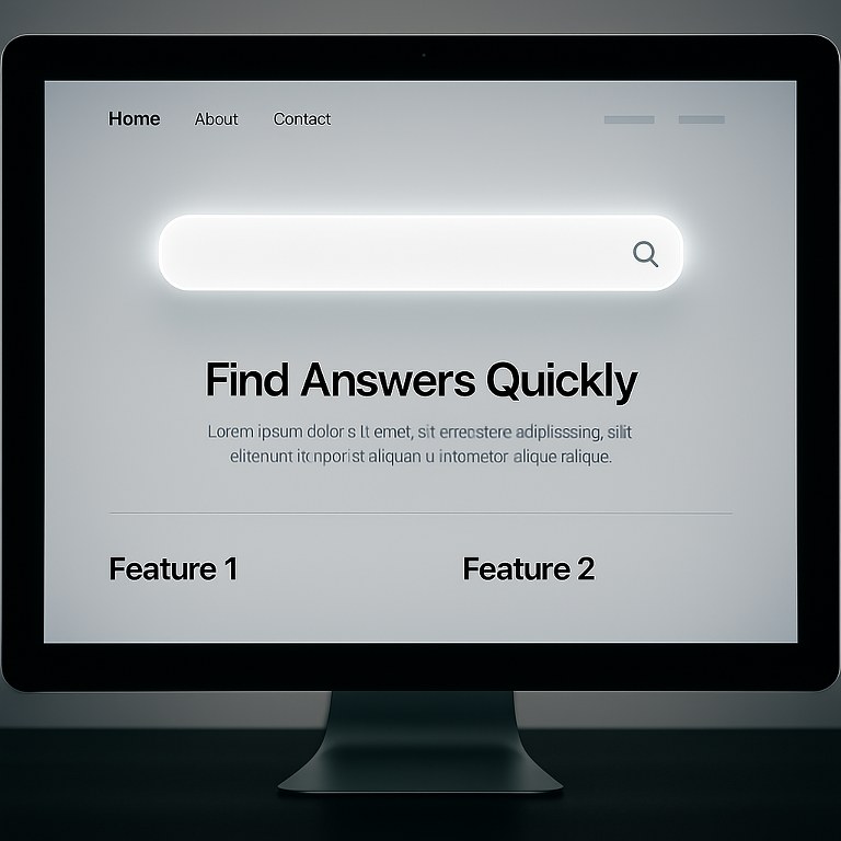 A website with a search function.