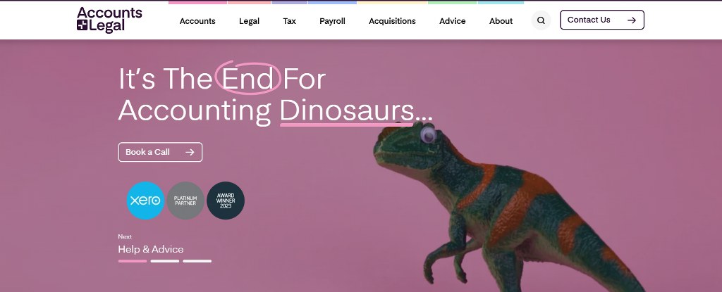 Accounts and Legal Website Homepage