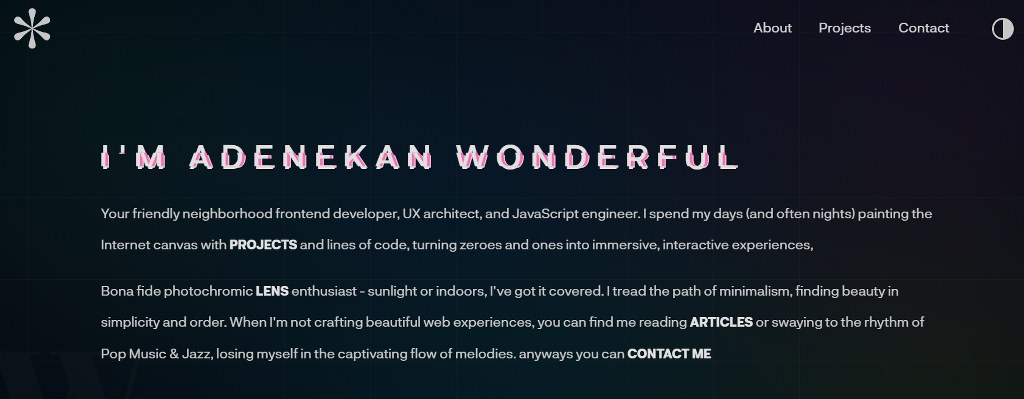 Homepage of Adenekan Wonderful