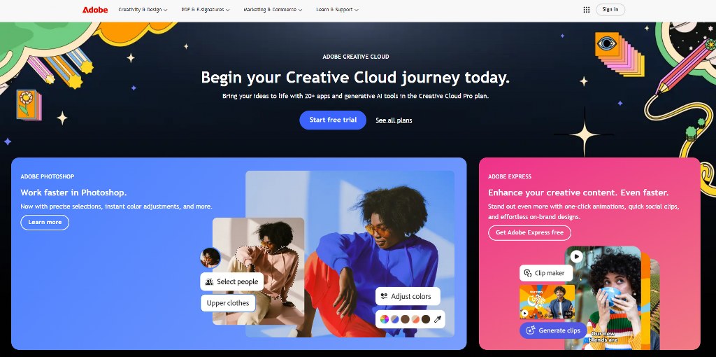 Adobe website.