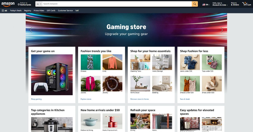Amazon website.