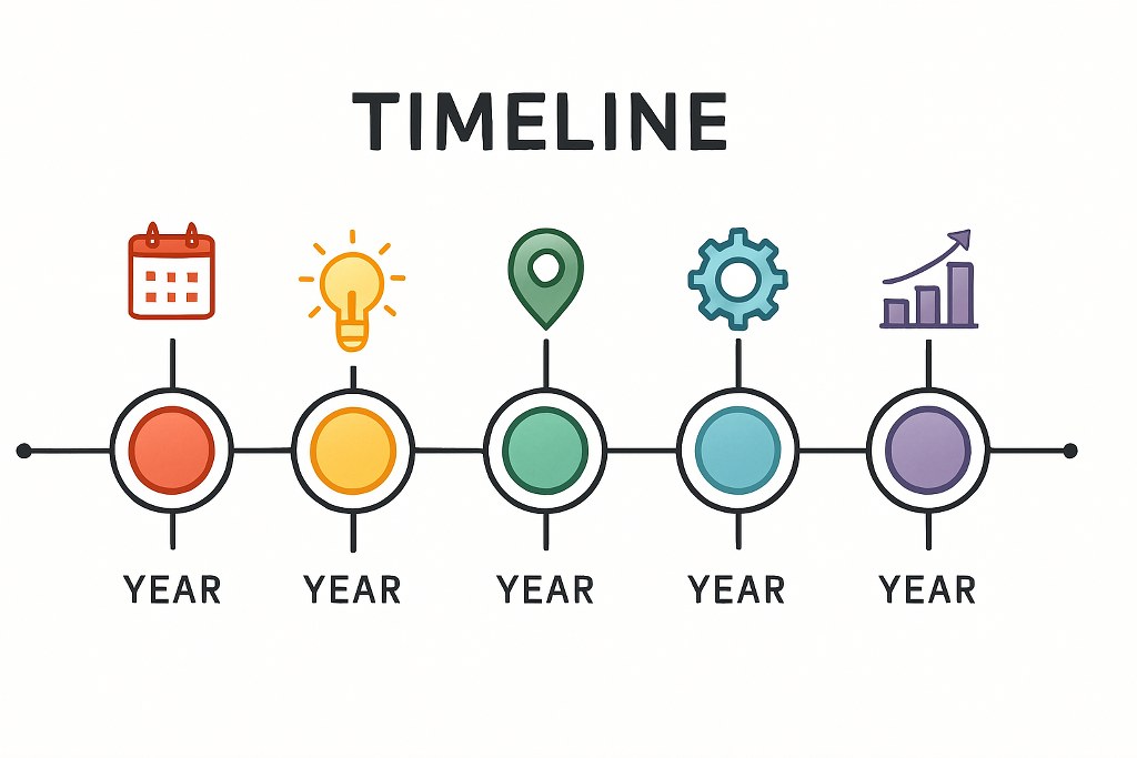 An illustration of a timeline.