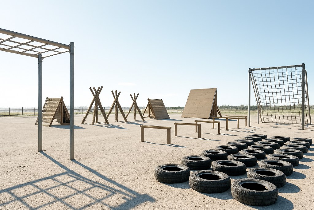 An obstacle course.