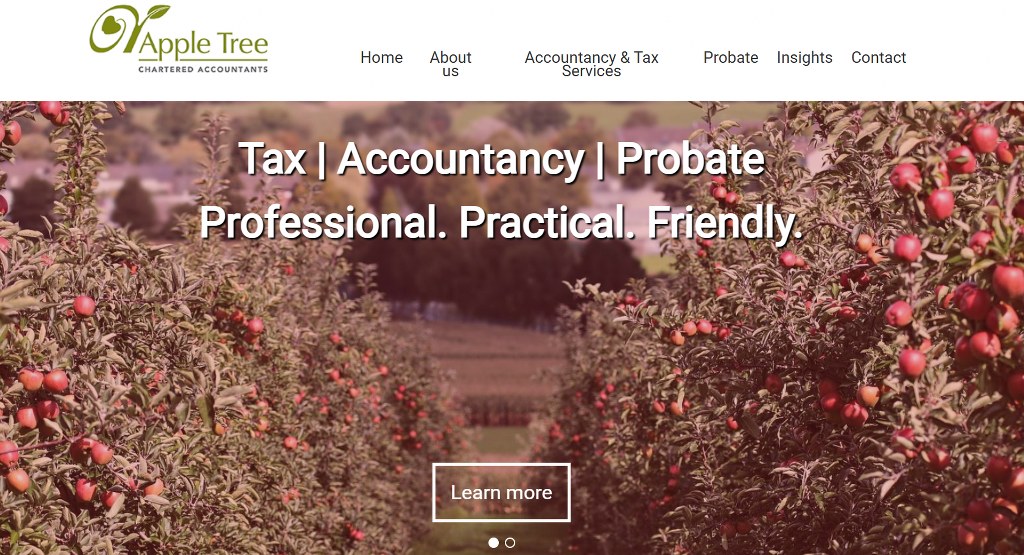Appletree Business Services Website Homepage
