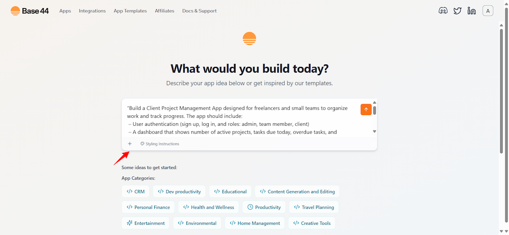screenshot of Attach button