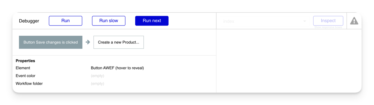 Debugger menu