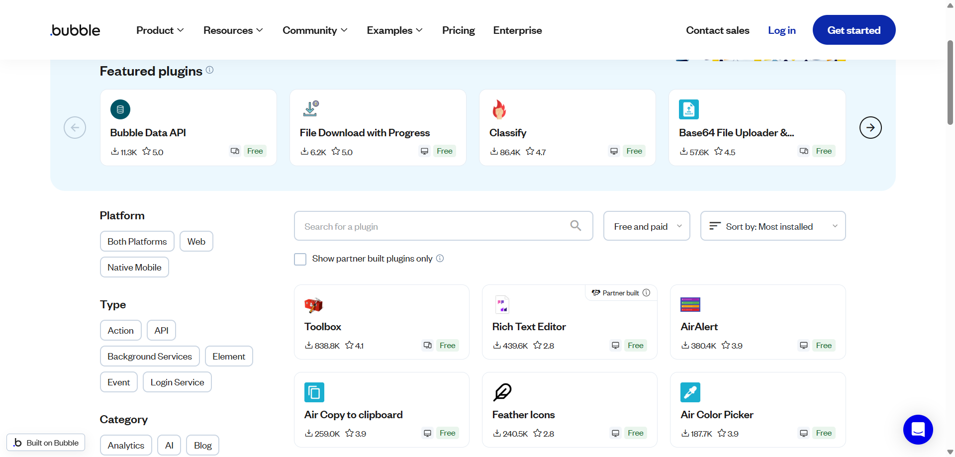screesnhot of available plugins